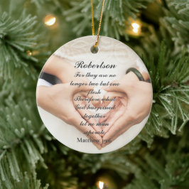Christelijk Schrift Huwelijksfoto Keramisch Ornament