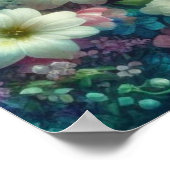 Christelijk Schrift  kruis Bloemen Pasen Poster (Hoek)