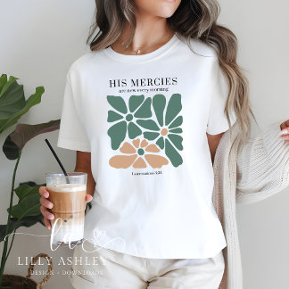 Christelijk Shirt Retro Bloemen Bijbelvers voor ha