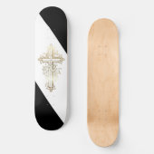 Christelijk Skateboard Gouden Kruis (Voorkant)