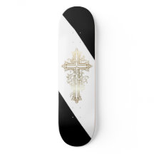Christelijk Skateboard Gouden Kruis