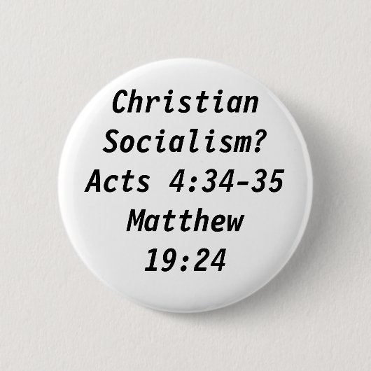 Christelijk socialisme? ronde button 5,7 cm (Voorkant)