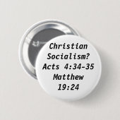 Christelijk socialisme? ronde button 5,7 cm (Voorkant /achterkant)