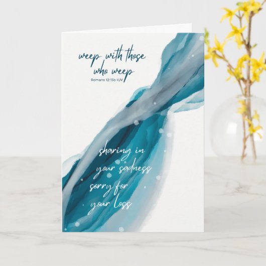 Christelijk | Sorry voor uw verlies | Sympathiekaa Kaart (Gele Bloem)