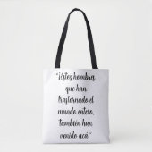 Christelijk Spaans Bijbelvers Handelingen 17 Hecho Tote Bag (Voorkant)