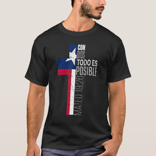 Christelijk Spaans Religieus Verzen T-shirt (Voorkant)