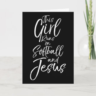 Christelijk sportcadeau Dit meisje loopt op Softll Kaart