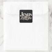 Christelijk Sublimatieontwerp Vierkante Sticker (Tas)
