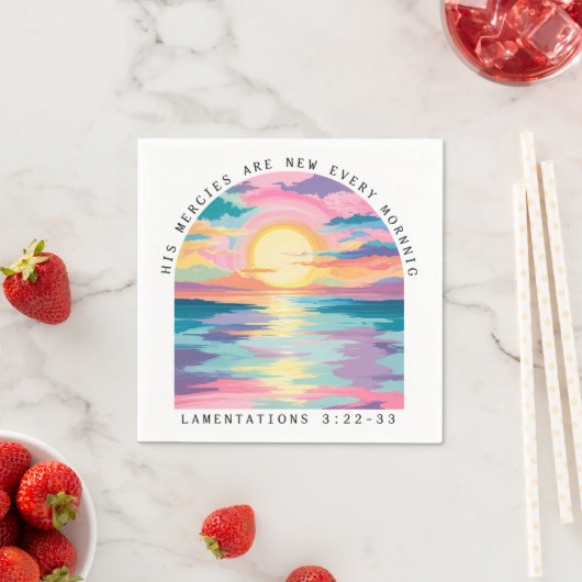 Christelijk Sunset Bible Verse Servet (Insitu)