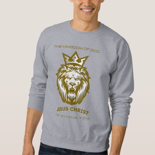 Christelijk sweatshirt van de Leeuw van Juda – God (Voorkant)