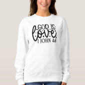 Christelijk Sweatshirt voor vrouwen God is liefde (Voorkant)