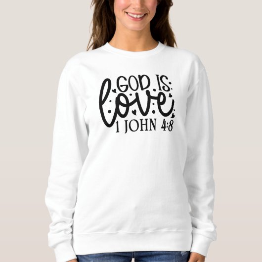 Christelijk Sweatshirt voor vrouwen God is liefde (Voorkant)