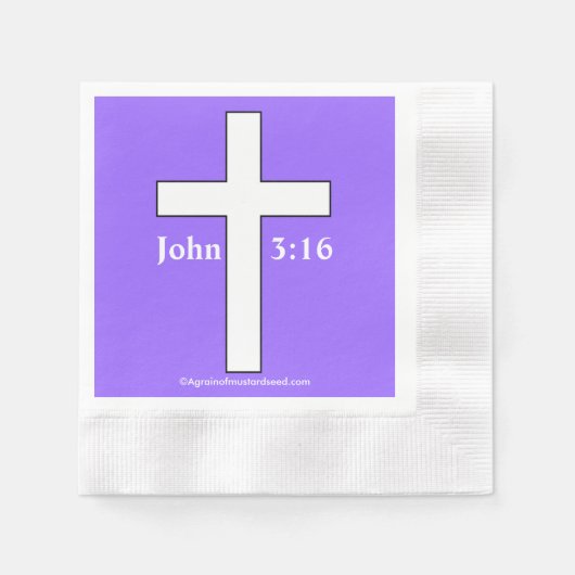 Christelijk symbool kruis servet (Voorkant)