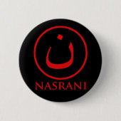 Christelijk symbool Nasrani Ronde Button 5,7 Cm (Voorkant)