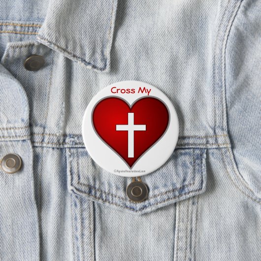 Christelijk symbool ronde button 7,6 cm (In situ)