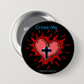 Christelijk symbool ronde button 7,6 cm (Voorkant /achterkant)