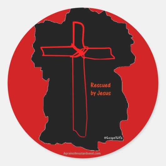 Christelijk symbool ronde sticker (Voorkant)