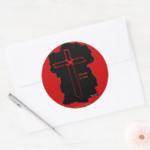 Christelijk symbool ronde sticker (Envelop)