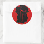 Christelijk symbool ronde sticker (Tas)