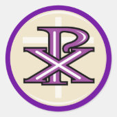 Christelijk symbool ronde sticker (Voorkant)