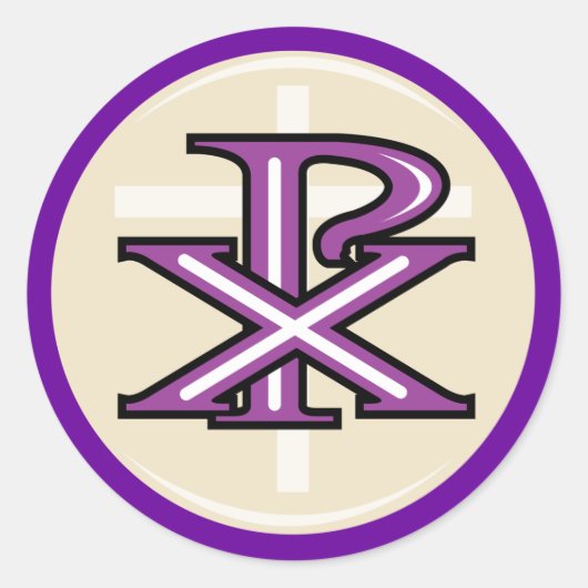 Christelijk symbool ronde sticker (Voorkant)