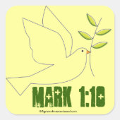 Christelijk symbool vierkante sticker (Voorkant)