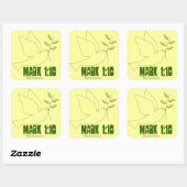 Christelijk symbool vierkante sticker (Vel)