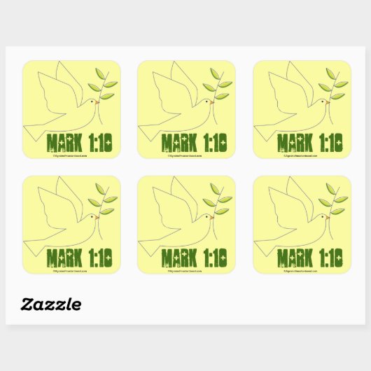 Christelijk symbool vierkante sticker (Vel)