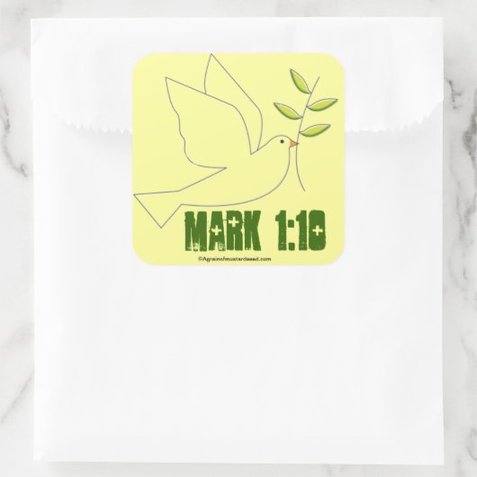 Christelijk symbool vierkante sticker (Tas)