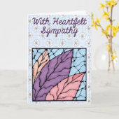 Christelijk Sympathy Card Leaf-ontwerp Kaart (Gele Bloem)