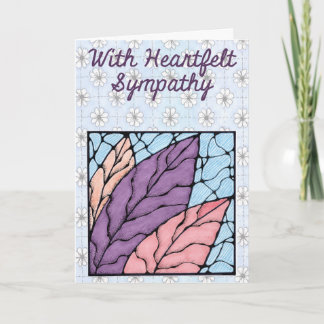 Christelijk Sympathy Card Leaf-ontwerp Kaart