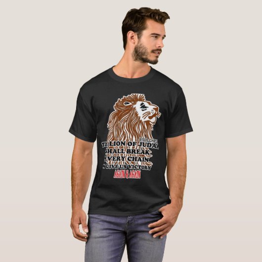 Christelijk T Shirt De leeuw van het Tribe van Jud (Voorkant volledig)
