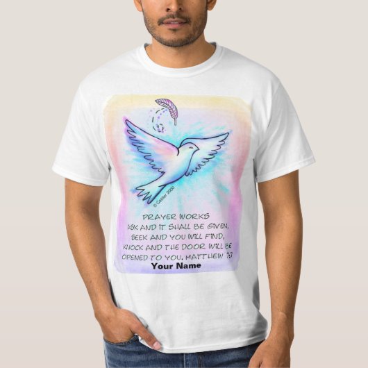 Christelijk T-shirt 'Gebed Werkt' (Voorkant)
