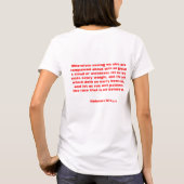 Christelijk T-shirt. Hebreeuws 12:1 T-shirt (Achterkant)