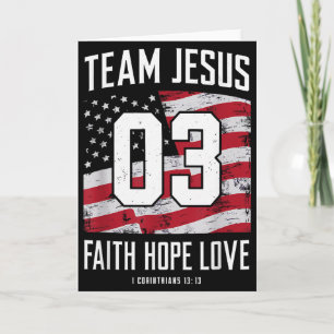 Christelijk - Team Jezus 03 Geloof Hoop Liefde  Kaart