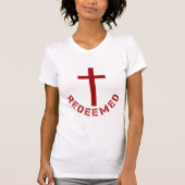 Christelijk terugbetaald rood kruis- en tekstontwe t-shirt (Voorkant)
