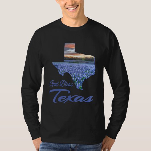 Christelijk, Texas Bluebonnet State Pride, God zeg T-shirt (Voorkant)