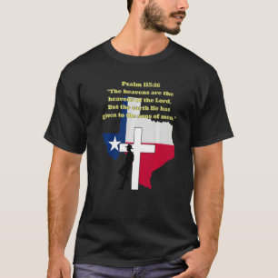 Christelijk Texas Cowboy Religieuze gebed Jesus Bi T-shirt