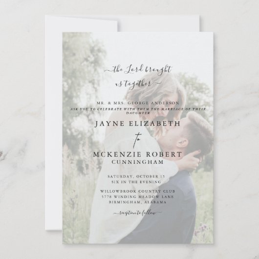 Christelijk The Lord heeft ons samengebracht Foto  Kaart (Voorkant)