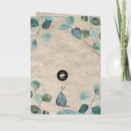 Christelijk thema gevouwen verjaardag Wenskaart Kaart (Achterkant)