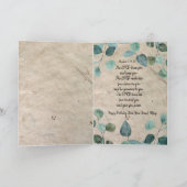 Christelijk thema gevouwen verjaardag Wenskaart Kaart (Binnen)