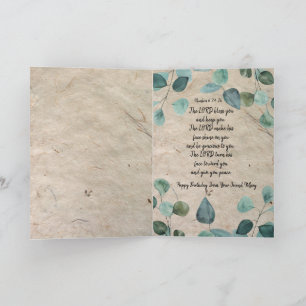 Christelijk thema gevouwen verjaardag Wenskaart Kaart