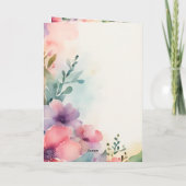 Christelijk thema gevouwen verjaardag Wenskaart Kaart (Achterkant)