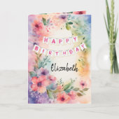 Christelijk thema gevouwen verjaardag Wenskaart Kaart (Voorkant)