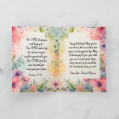 Christelijk thema gevouwen verjaardag Wenskaart Kaart (Binnen)