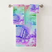 Christelijk thema met bijbelpastels bad handdoek (Insitu)