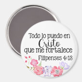 Christelijk Todo Lo Puedo Cristo Filipenses 4:13 Magneet (Voorkant / Achterkant)