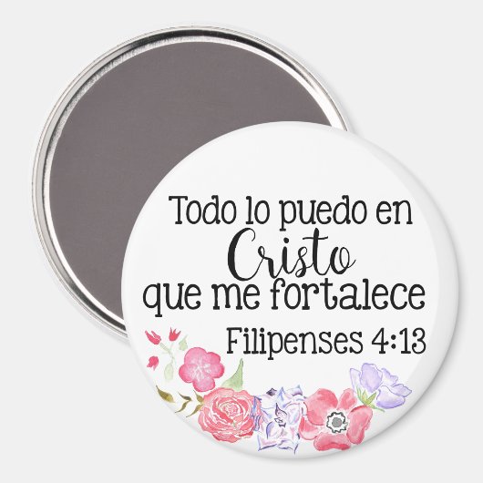 Christelijk Todo Lo Puedo Cristo Filipenses 4:13 Magneet (Voorkant / Achterkant)