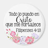 Christelijk Todo Lo Puedo Cristo Filipenses 4:13 Magneet (Voorkant)