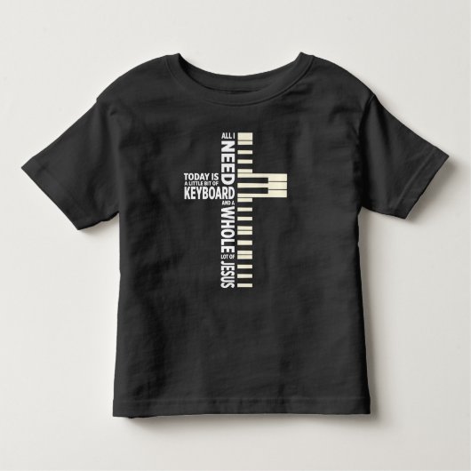 Christelijk toetsenbord Musicus Jesus Lover Band Kinder Shirts (Voorkant)